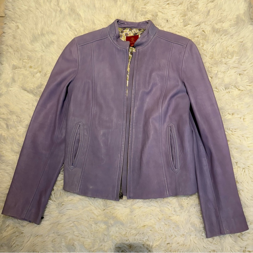 Lavender Cole Haan Leather Jacket